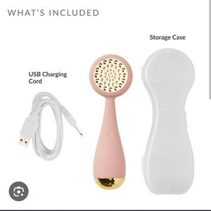 PMD Clean Pro Gold Facial Cleansing Brush Pink Active Therapy Warmth NEW